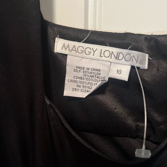 Women’s Cocktail Little Black Dress - Black with Silver Threading - Picture 7 of 7